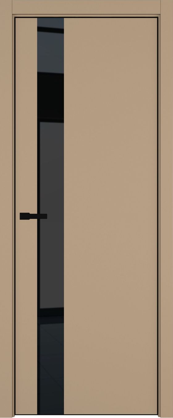 H3 ДО ART Lite черный лак 800*2000 Бежевая эмаль ALU Черная под 2 петли зпз 196