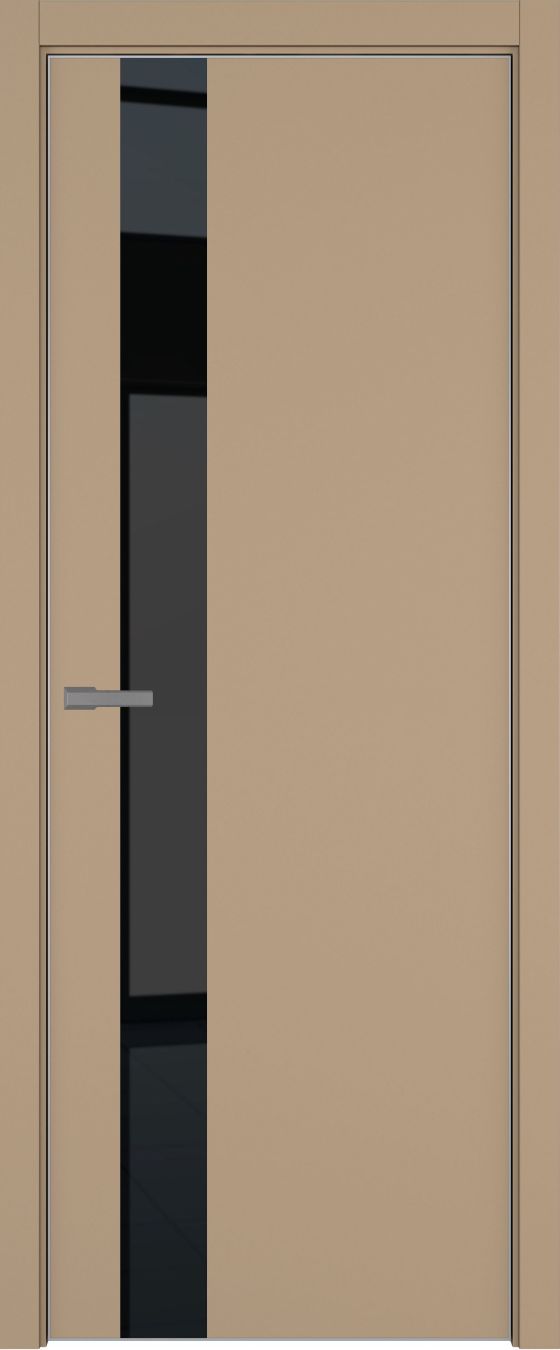 H3 ДО ART Lite черный лак 800*2000 Бежевая эмаль ALU Серая под 2 петли зпз 196