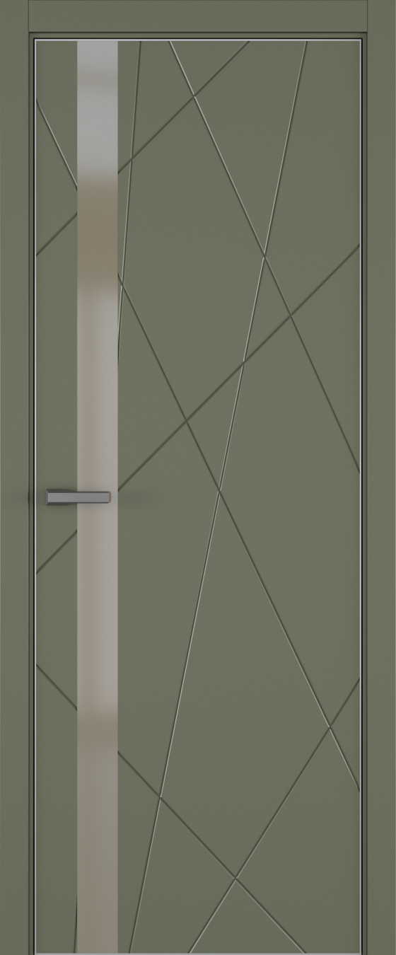 Chaos ДО ART Lite бронза мат. 800*2000 Оливковая эмаль ALU Серая 2 петли зпз 196