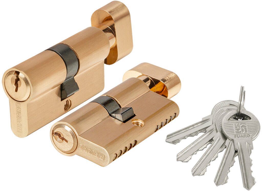 Цилиндр 1000ZMKnob60 SSG Сатинированное Золото
